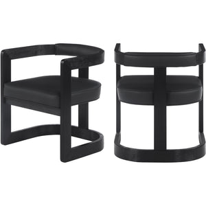 Meridian Manchester Black Vegan Leather Dining Chair