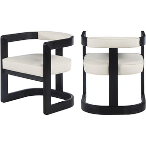 Meridian Manchester Cream Vegan Leather Dining Chair