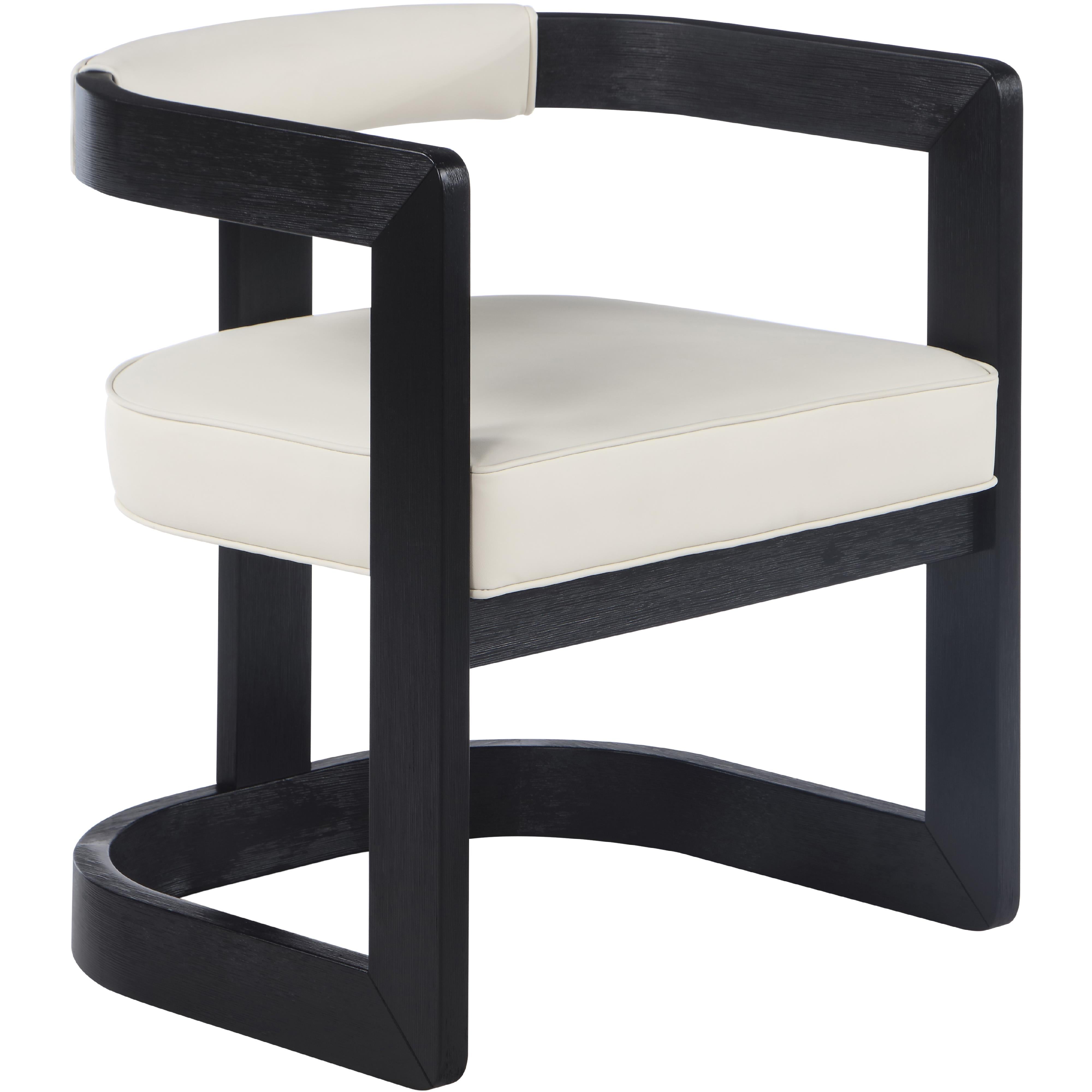 Meridian Manchester Cream Vegan Leather Dining Chair