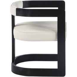 Meridian Manchester Cream Vegan Leather Dining Chair
