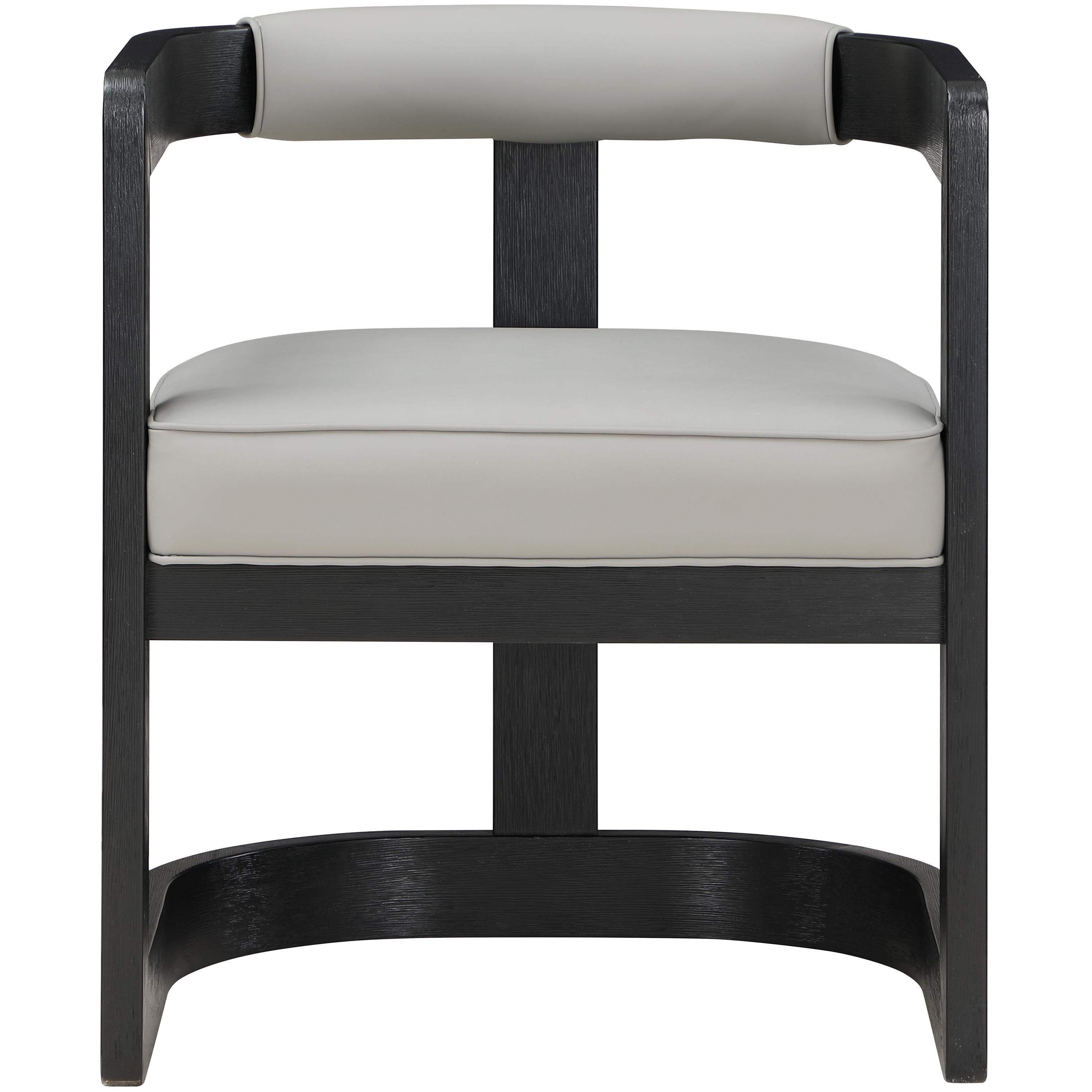 Meridian Manchester Grey Vegan Leather Dining Chair