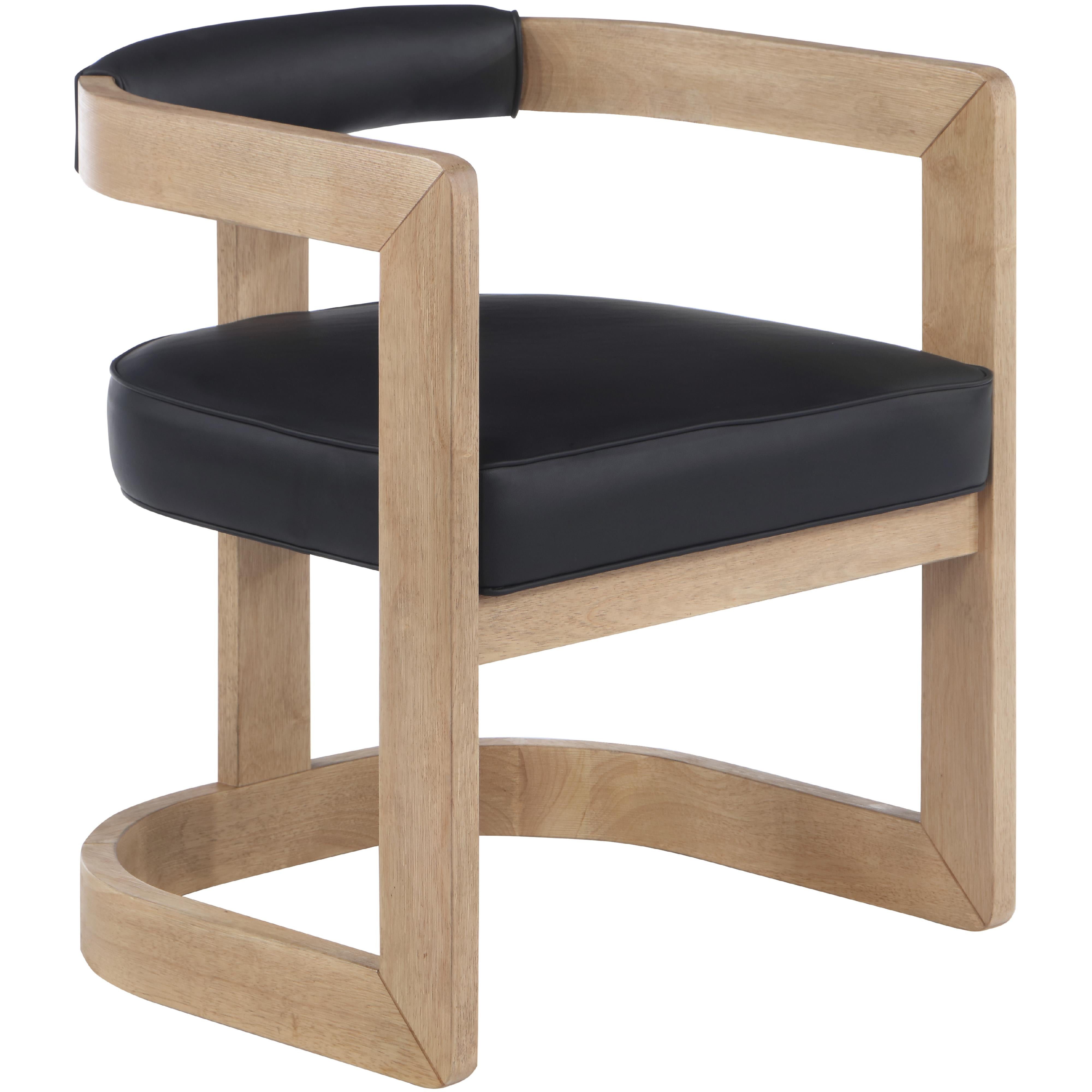 Meridian Manchester Black Vegan Leather Dining Chair