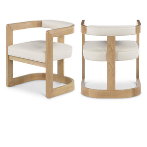 Meridian Manchester Cream Vegan Leather Dining Chair