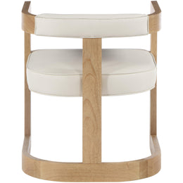 Meridian Manchester Cream Vegan Leather Dining Chair