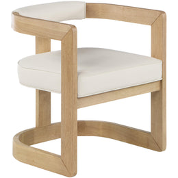 Meridian Manchester Cream Vegan Leather Dining Chair