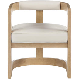 Meridian Manchester Cream Vegan Leather Dining Chair