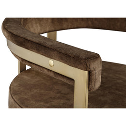 Meridian Marcello Brown Velvet Dining Chair