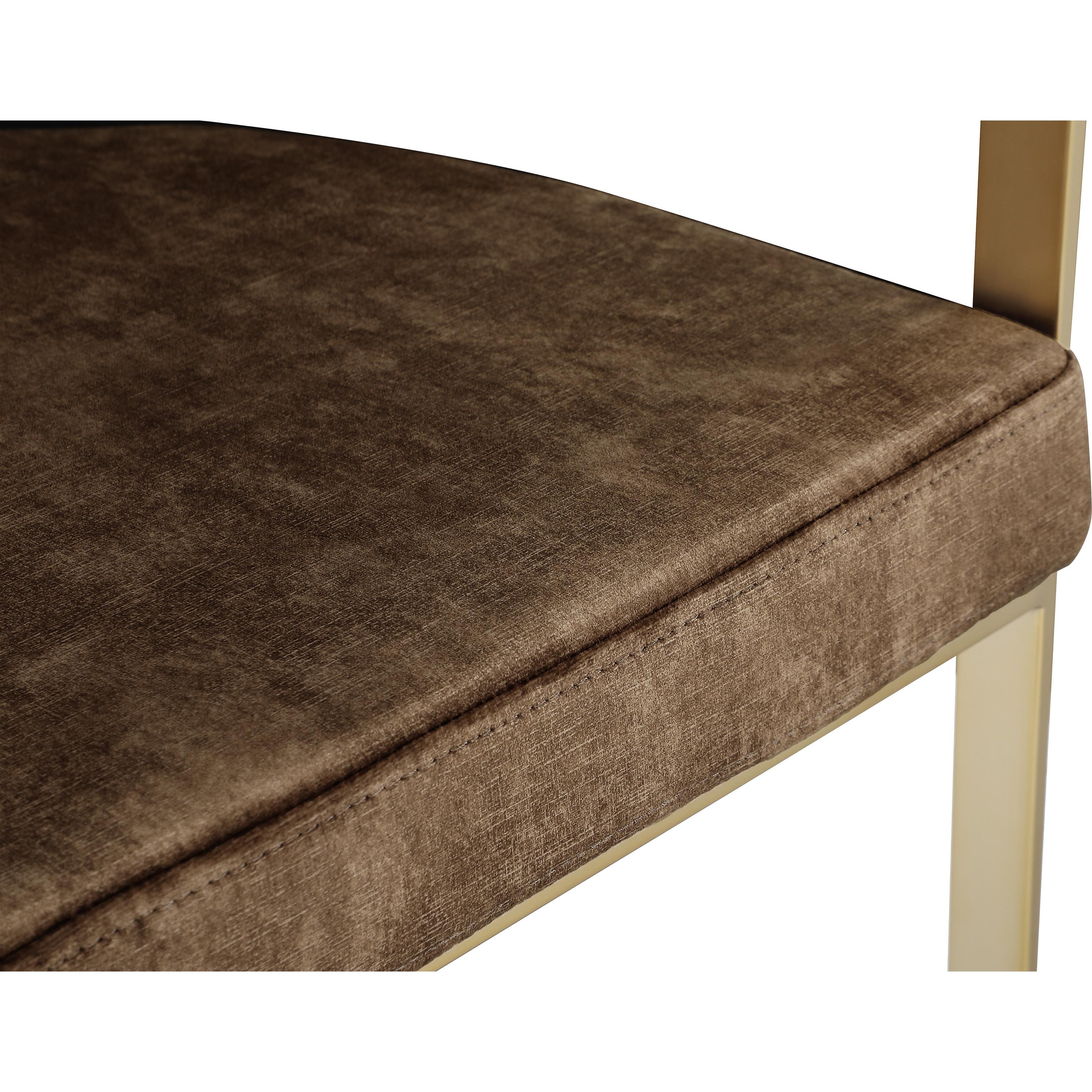 Meridian Marcello Brown Velvet Counter Stool