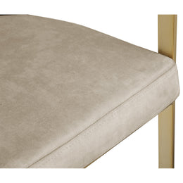 Meridian Marcello Stone Colored Velvet Counter Stool