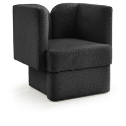 Meridian Marcel Black Boucle Fabric Chair