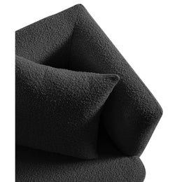 Meridian Marcel Black Boucle Fabric Chair