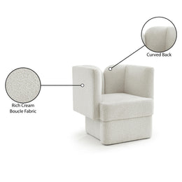 Meridian Marcel Cream Boucle Fabric Chair