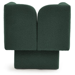 Meridian Marcel Green Boucle Fabric Chair