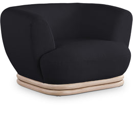 Meridian Kipton Black Boucle Fabric Chair