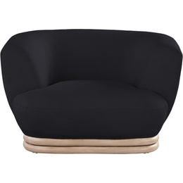 Meridian Kipton Black Boucle Fabric Chair