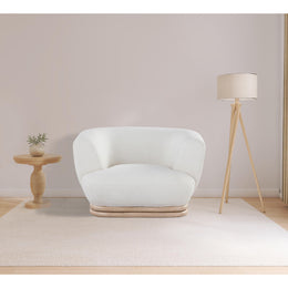 Meridian Kipton Cream Boucle Fabric Chair