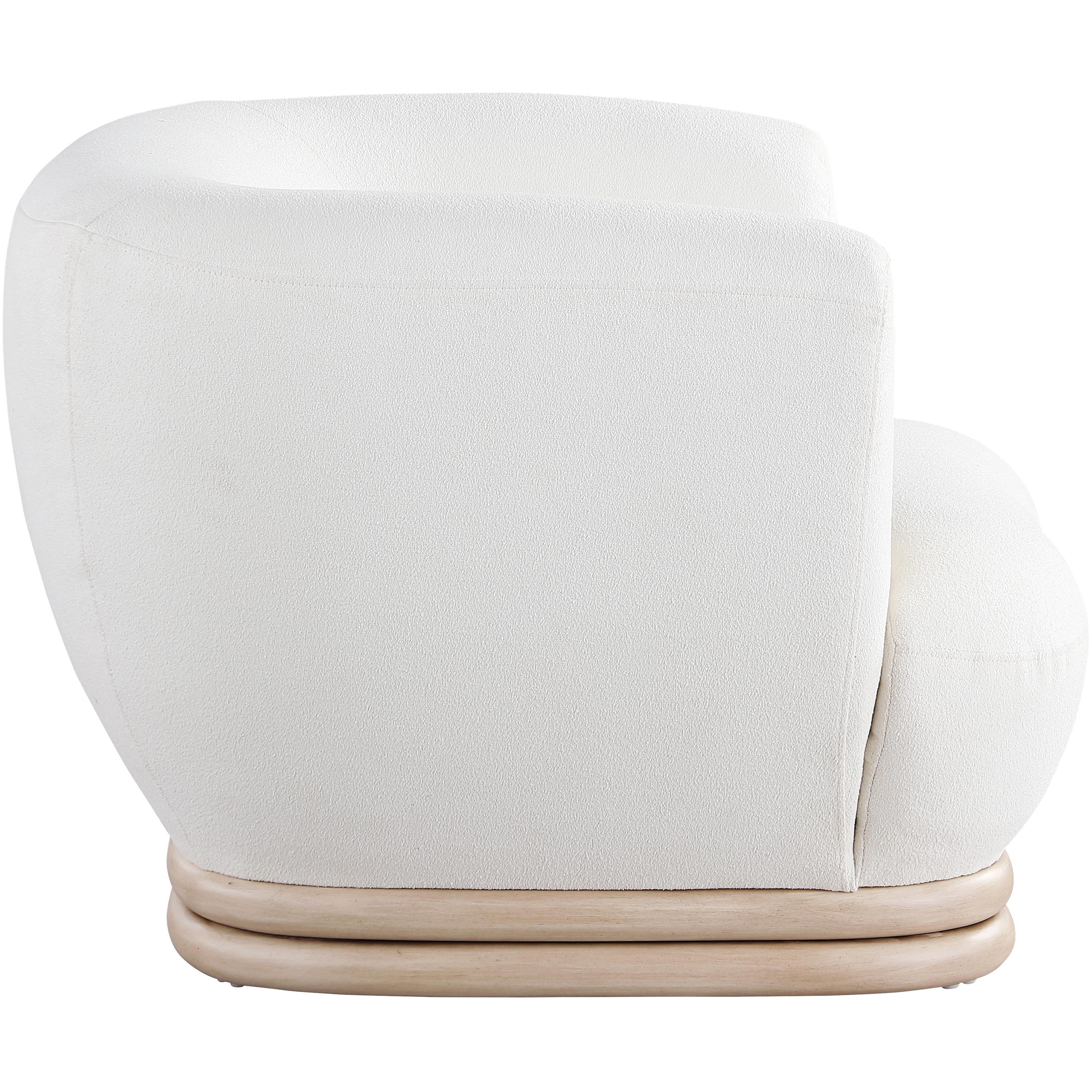 Meridian Kipton Cream Boucle Fabric Chair