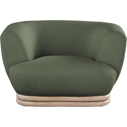 Meridian Kipton Green Boucle Fabric Chair