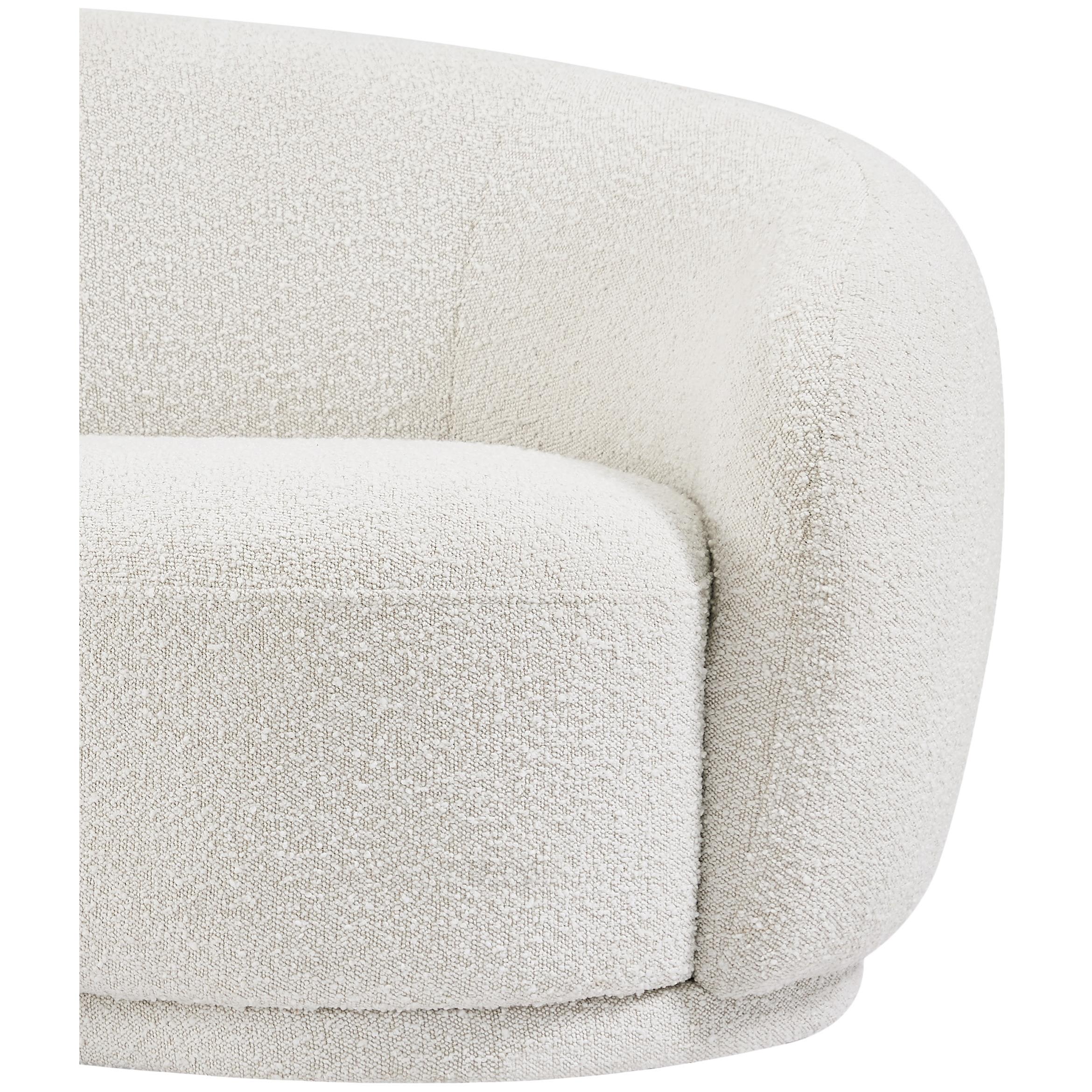 Meridian Hyde Cream Boucle Fabric Chair