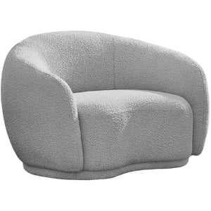 Meridian Hyde Grey Boucle Fabric Chair