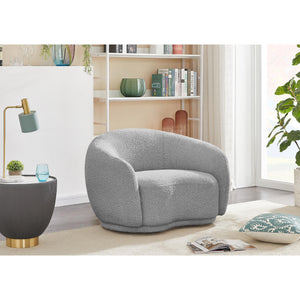 Meridian Hyde Grey Boucle Fabric Chair