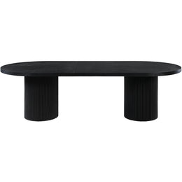 Meridian Belinda Black Oak Veneer Dining Table (3 Boxes)