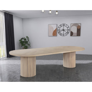 Meridian Belinda Natural Oak Veneer Dining Table (3 Boxes)