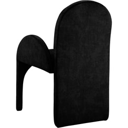 Meridian Summer Black Velvet Dining Arm Chair