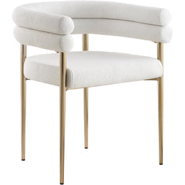 Meridian Brielle Cream Boucle Fabric Dining Chair