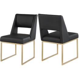 Meridian Jayce Black Vegan Leather Dining Chair