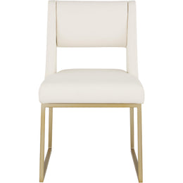 Meridian Jayce Cream Vegan Leather Dining Chair