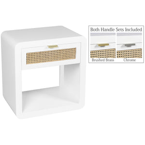 Meridian Langham White Night Stand