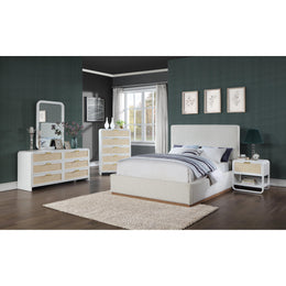Meridian Sage White Wood Veneer Night Stand