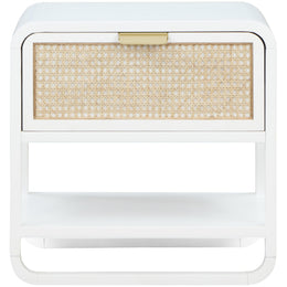Meridian Sage White Wood Veneer Night Stand