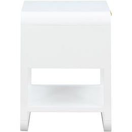 Meridian Sage White Wood Veneer Night Stand