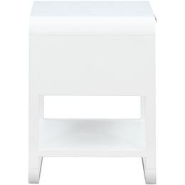 Meridian Sage White Wood Veneer Night Stand