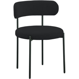 Meridian Beacon Black Boucle Fabric Dining Chair