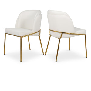 Meridian Jagger White Vegan Leather Dining Chair