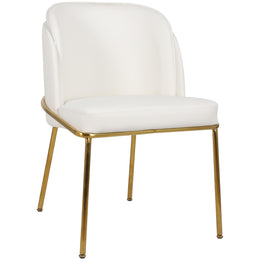 Meridian Jagger White Vegan Leather Dining Chair