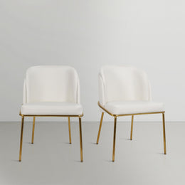 Meridian Jagger White Vegan Leather Dining Chair