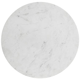 Meridian Emery White Marble Dining Table