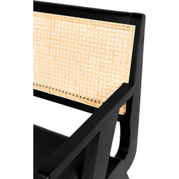 Meridian Abby Black Vegan Leather Dining Arm Chair