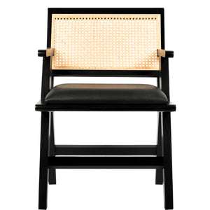 Meridian Abby Black Vegan Leather Dining Arm Chair
