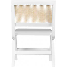 Meridian Abby Cream Vegan Leather Dining Side Chair