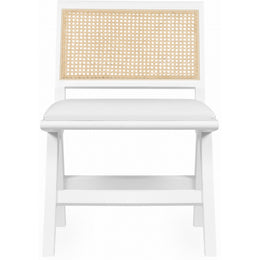 Meridian Abby Cream Vegan Leather Dining Side Chair
