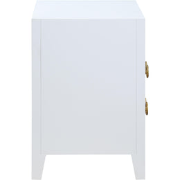 Meridian Bowtie White / Gold Night Stand
