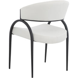 Meridian Privet Cream Linen Textured Fabric Dining Chair