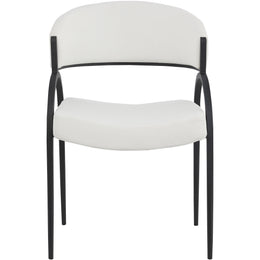 Meridian Privet Cream Linen Textured Fabric Dining Chair