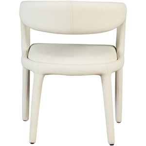 Meridian Sylvester Cream Vegan Leather Dining Chair