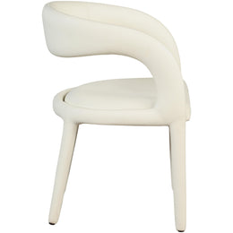 Meridian Sylvester Cream Vegan Leather Dining Chair